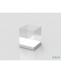 OFFERTA Teca LED cm 20x20h35 con base bianca illuminata in plexiglass.