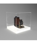 OFFERTA Teca LED cm 20x20h35 con base bianca illuminata in plexiglass.