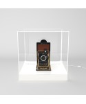 OFFERTA Teca LED cm 20x20h35 con base bianca illuminata in plexiglass.
