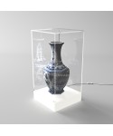 OFFERTA Teca LED cm 20x20h35 con base bianca illuminata in plexiglass.
