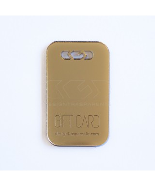 Gift Card in plexiglass oro o argento un regalo elegante e raffinato.