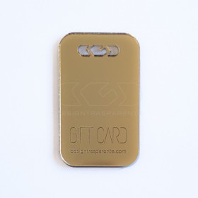 Gold or silver acrylic gift card, an elegant and refined gift.