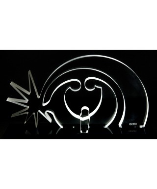 Presepe moderno Verona in plexiglass trasparente illuminato a led