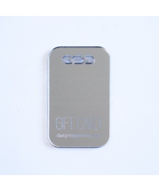 Gift Card in plexiglass oro o argento un regalo elegante e raffinato.