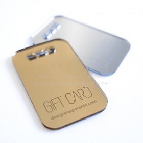 Gift Card in plexiglass oro o argento un regalo elegante e raffinato.