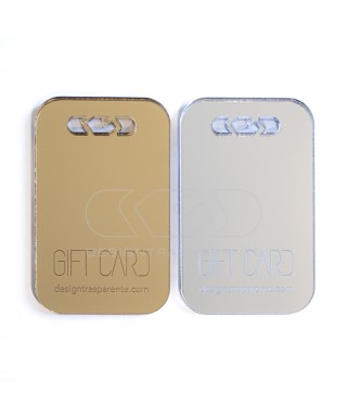 Gift Card in plexiglass oro o argento un regalo elegante e raffinato.