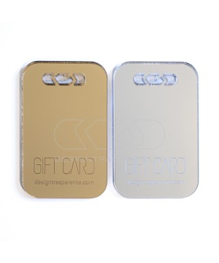 Gold or silver acrylic gift card, an elegant and refined gift.