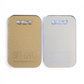 Gift Card in plexiglass oro o argento un regalo elegante e raffinato.