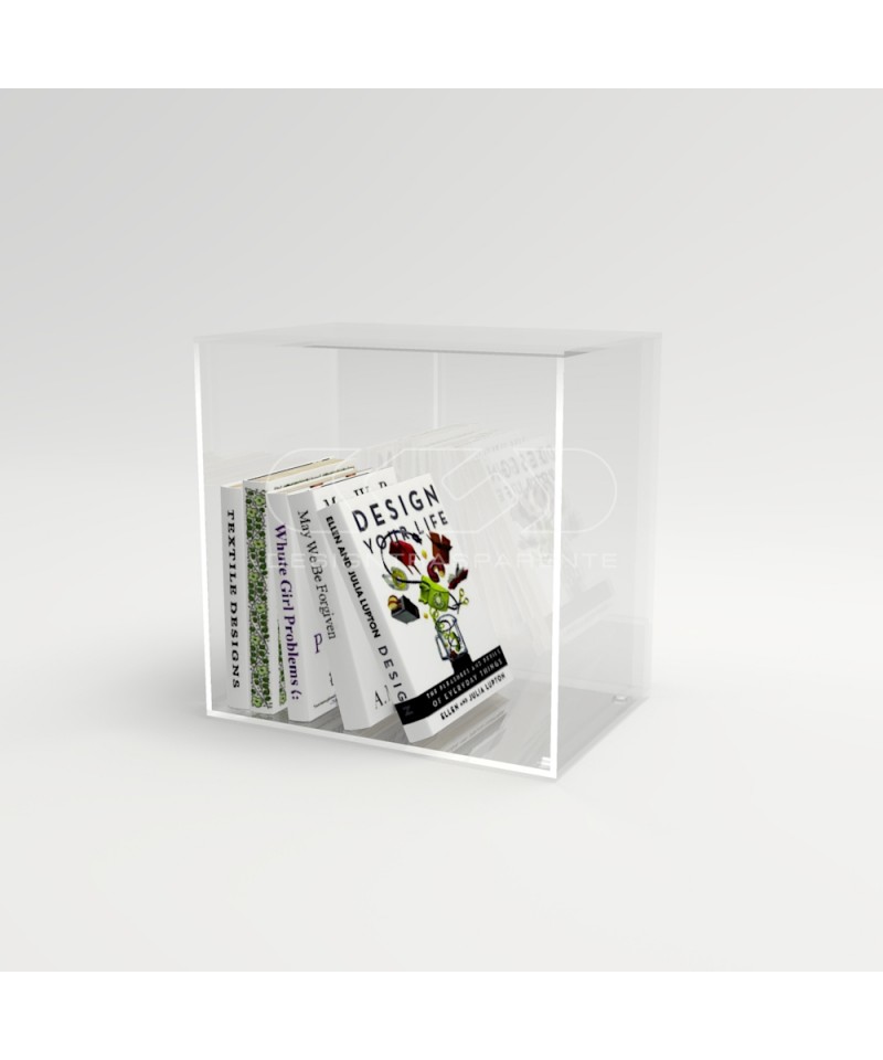 Cubo da terra cm 40 box espositore vetrina in plexiglass trasparente