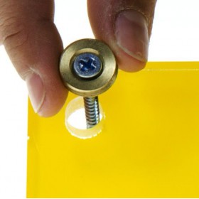 Mensola Cubo cm 35 in plexiglass colorato bianco espositore da parete.