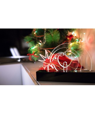 Decorazioni di Natale: presepe tradizionale in plexiglass