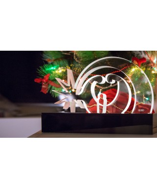Presepe moderno Verona in plexiglass trasparente illuminato a led