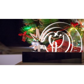 Presepe moderno Verona in plexiglass trasparente illuminato a led