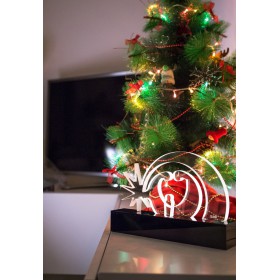 Presepe moderno Verona in plexiglass trasparente illuminato a led