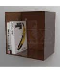 Cube shelf cm 35 in acrylic Smoked Brown plexiglass wall display unit.