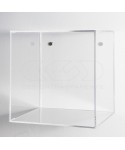 OFFERTA Mensola Cubo cm 30X15H15 in plexiglass trasparente espositore da parete.