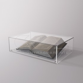 20 cm Transparent acrylic protective showcase box for antique books.