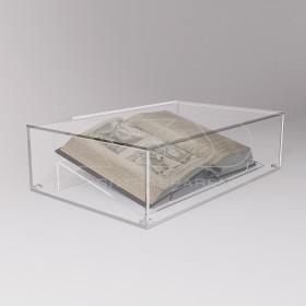 Teca e leggio cm 25 espositore in plexiglass protezione libri antichi.