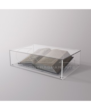 Teca e leggio cm 25 espositore in plexiglass protezione libri antichi.