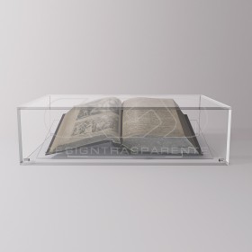 Teca e leggio cm 30 espositore in plexiglass protezione libri antichi.