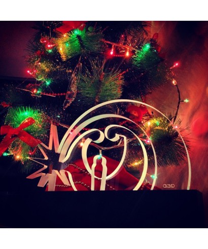 Presepe moderno Verona in plexiglass trasparente illuminato a led