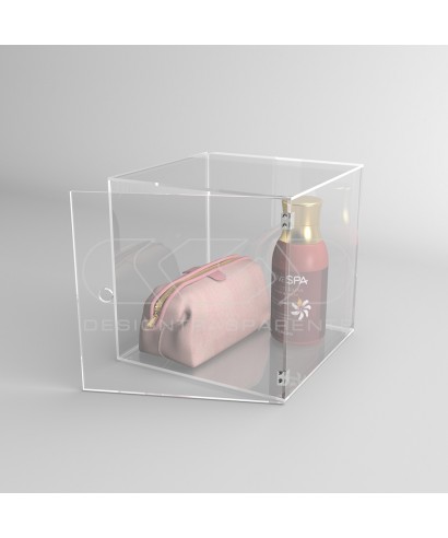 Floor showcase cube cm 25 transparent acrylic display case