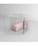 Floor showcase cube cm 25 transparent acrylic display case.