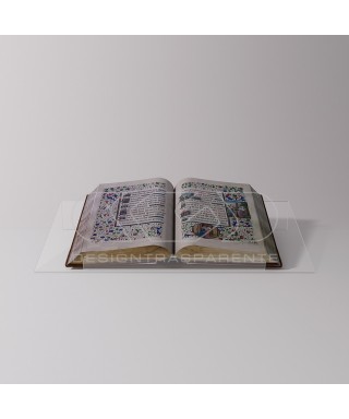 Atril de sobramesa 20 cm para libros en metacrilato transparente