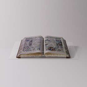 Atril de sobramesa 20 cm para libros en metacrilato transparente.