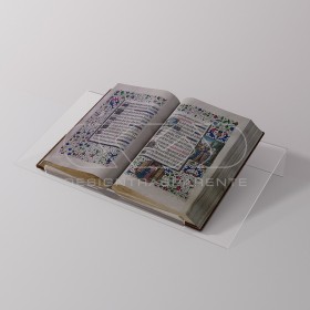 Atril de sobramesa 25 cm para libros en metacrilato transparente.