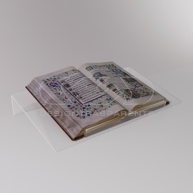 Atril de sobramesa 30 cm para libros en metacrilato transparente.