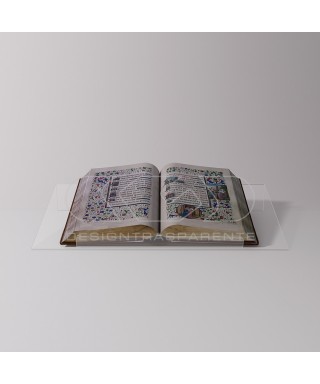 Atril de sobramesa 35 cm para libros en metacrilato transparente.