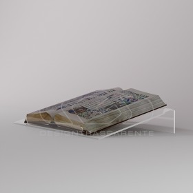 Atril de sobramesa 50 cm para libros en metacrilato transparente.