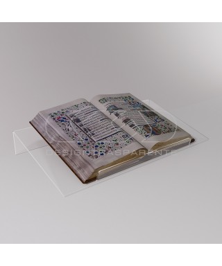 Atril de sobramesa 55 cm para libros en metacrilato transparente.