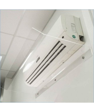 Deflector de aire acondicionado 70 cm de metacrilato blanco.