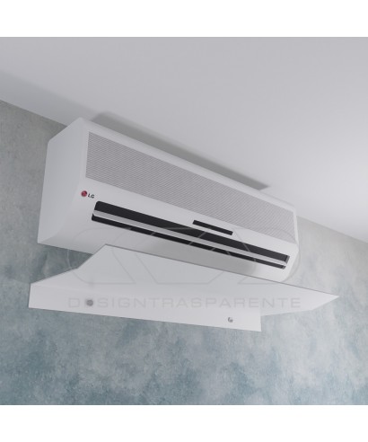 Deflector de aire acondicionado 70 cm de metacrilato blanco.
