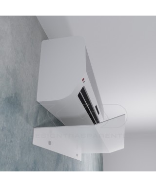 Deflector de aire acondicionado 70 cm de metacrilato blanco.