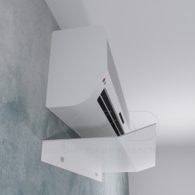 Deflector de aire acondicionado 70 cm de metacrilato blanco.
