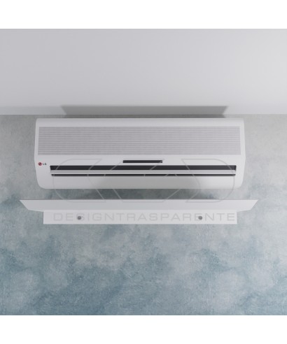 Deflector de aire acondicionado 80 cm de metacrilato blanco.