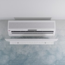 Deflector de aire acondicionado 80 cm de metacrilato blanco.
