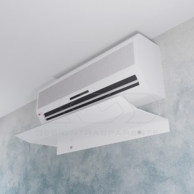 Deflector de aire acondicionado 80 cm de metacrilato blanco.