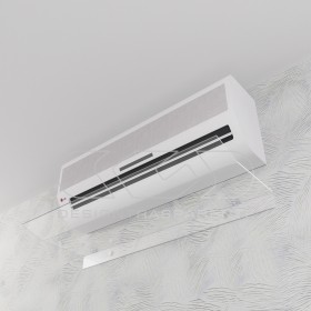 Deflector de aire acondicionado 90 cm de metacrilato transparente.