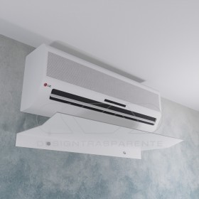 Deflector de aire acondicionado 100 cm de metacrilato blanco.