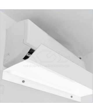 Deflector de aire acondicionado 110 cm de metacrilato blanco.
