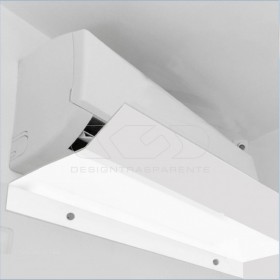 Deflector de aire acondicionado 110 cm de metacrilato blanco.