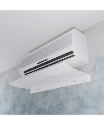 Deflector de aire acondicionado 110 cm de metacrilato blanco.