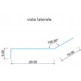 Deflector de aire acondicionado 80 cm de metacrilato blanco.