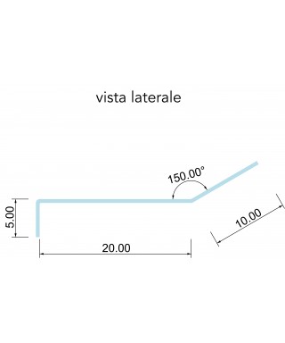 Deflector de aire acondicionado 110 cm de metacrilato blanco.
