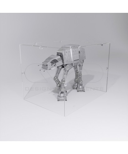 Economic 10x10 transparent acrylic showcase to assemble.