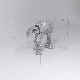Economic 10x10 transparent acrylic showcase to assemble.